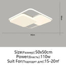 Modern white rectangular led ceiling lights for bedroom