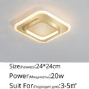 Modern black square led ceiling lights bedroom warm minimalist design