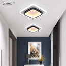 Modern black square led ceiling lights bedroom warm minimalist design