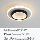Modern black square led ceiling lights bedroom warm minimalist design
