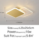 Modern rectangular gold decorbites led ceiling lights for living room
