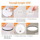 Modern white circular led ceiling lights bedroom sleek design