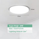 Modern white circular led ceiling lights bedroom sleek design