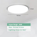 Modern white circular led ceiling lights bedroom sleek design