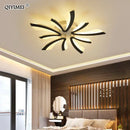 Modern floral black & cream led ceiling lights living room lamp