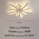 Modern floral black & cream led ceiling lights living room lamp