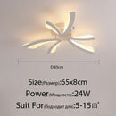 Modern floral black & cream led ceiling lights living room lamp
