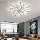 Modern floral black & cream led ceiling lights living room lamp