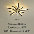 Modern floral black & cream led ceiling lights living room lamp