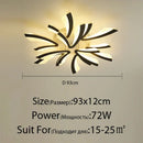 Modern floral black & cream led ceiling lights living room lamp