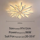 Modern floral black & cream led ceiling lights living room lamp