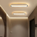Modern black rectangular led ceiling lights for corridor warm white