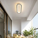 Modern black rectangular led ceiling lights for corridor warm white
