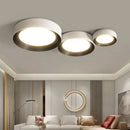 Modern white ribbed led ceiling lights for bedroom