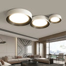 Modern white ribbed led ceiling lights for bedroom