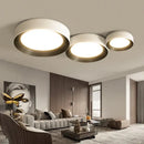 Modern white ribbed led ceiling lights for bedroom