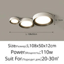 Modern white ribbed led ceiling lights for bedroom