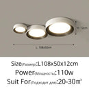Modern white & gold led ceiling lights for bedroom with ring detail