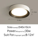 Modern white & gold led ceiling lights for bedroom with ring detail
