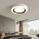 Modern white & gold led ceiling lights for bedroom with ring detail