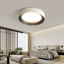 Modern white & gold led ceiling lights for bedroom with ring detail