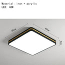 Modern black & gold led ceiling light living room minimalist lamp