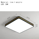 Modern black & gold led ceiling light living room minimalist lamp