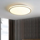 Modern metallic rim led ceiling lights living room diffused lighting