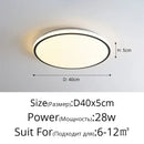 Modern metallic rim led ceiling lights living room diffused lighting