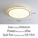 Modern metallic rim led ceiling lights living room diffused lighting