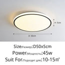 Modern metallic rim led ceiling lights living room diffused lighting