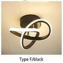 Modern minimalist black & white led ceiling lights bedroom living room