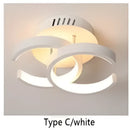 Modern minimalist black & white led ceiling lights bedroom living room