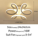 Modern gold intertwined loop led ceiling lights for living room