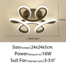 Modern gold intertwined loop led ceiling lights for living room