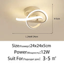Modern gold intertwined loop led ceiling lights for living room