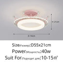 Modern gold square led ceiling lights with crystal accents bedroom