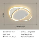 Modern white & black oval led ceiling lights bedroom fixture