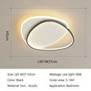 Modern white & black oval led ceiling lights bedroom fixture