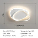Modern white & black oval led ceiling lights bedroom fixture