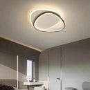 Modern white & black oval led ceiling lights bedroom fixture