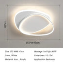 Modern white & black oval led ceiling lights bedroom fixture