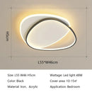 Modern white & black oval led ceiling lights bedroom fixture