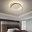 Modern white & black oval led ceiling lights bedroom fixture