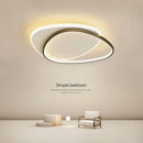Modern white & black oval led ceiling lights bedroom fixture