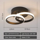 Modern geometric black & white led ceiling lights for living room