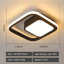 Modern geometric black & white led ceiling lights for living room