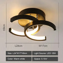 Modern geometric black & white led ceiling lights for living room