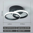 Modern geometric black & white led ceiling lights for living room