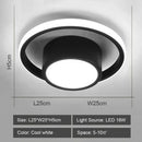 Modern geometric black & white led ceiling lights for living room